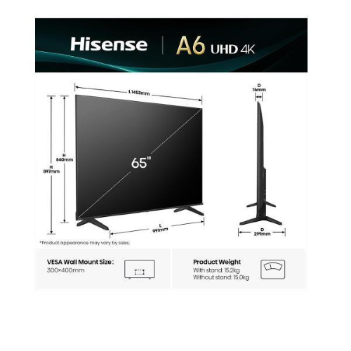 HISENSE 65 A69Q 4K UHD SMART VIDAA